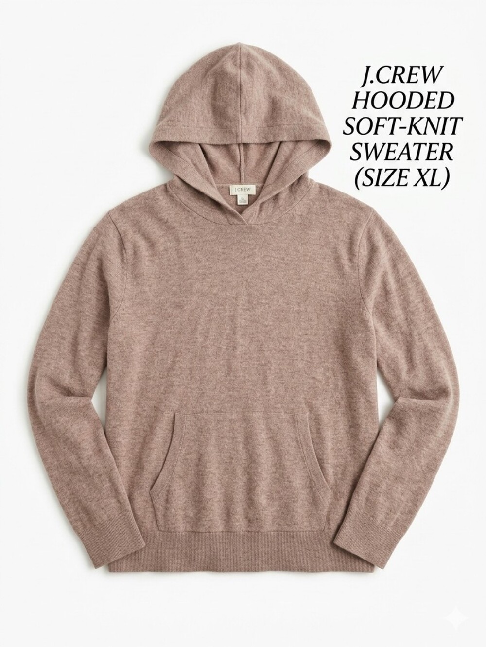 J. Crew Men’s Hooded Soft-Knit Sweater in Taupe Mist